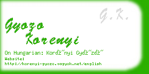 gyozo korenyi business card